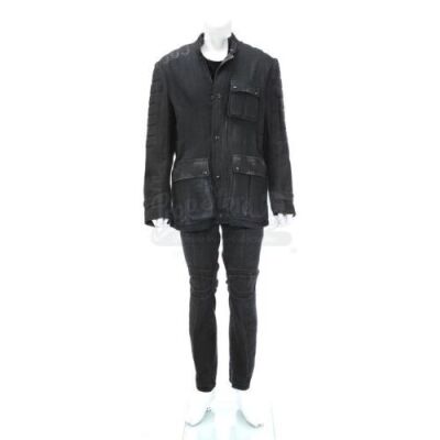 Lot # 35 - Divergent (2014): Tobias "Four" Eaton's Peter and Tris' Dauntless Fight Jacket, T-Shirt and Pants
