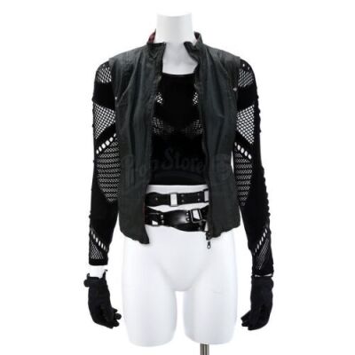 Lot # 187 - The Divergent Series: Allegiant (2016): Tori's Chicago Escape Vest, Shirt, Gloves and Belt