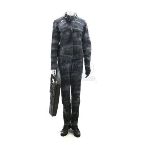 Lot # 249 - The Divergent Series: Allegiant (2016): Nita's Gray Fringe Mission Costume with Rifle