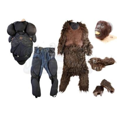 GORILLAS IN THE MIST (1988) - Simba Stunt Gorilla Suit and Unfinished Mask