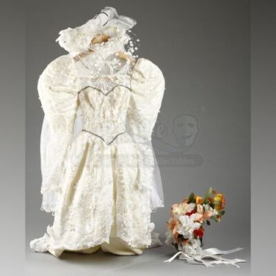 GREMLINS 2: THE NEW BATCH (1990) - Greta Gremlin's Wedding Gown, Veil, and Bouquet