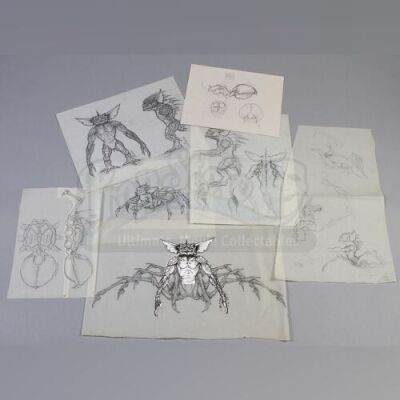 GREMLINS 2: THE NEW BATCH (1990) - Spider Gremlin Hand-Drawn Pencil Sketches