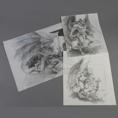 GARGOYLES (1998) - Hand-Drawn Goliath Character Design Sketches