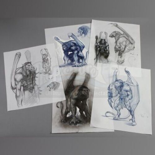 GARGOYLES (1998) - Hand-Drawn Set of Character Design Sketches