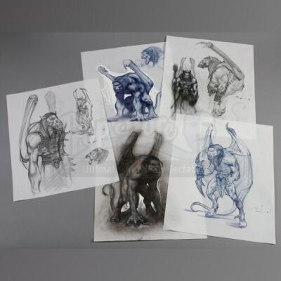 GARGOYLES (1998) - Hand-Drawn Set of Character Design Sketches