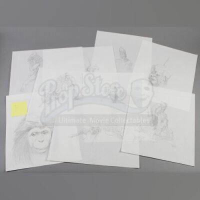 PLANET OF THE APES (2001) - Hand-Drawn Ape Sketches