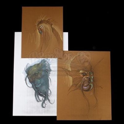 PLANET OF THE APES (2001) - Hand-Drawn Ape Concepts