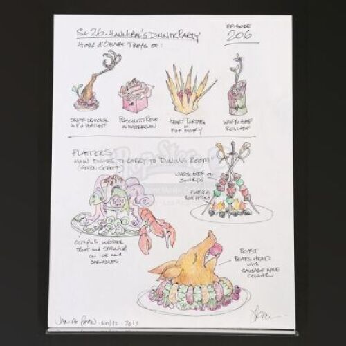 HANNIBAL - "Futamono"Hand-Drawn Party Dishes Concept Illustration