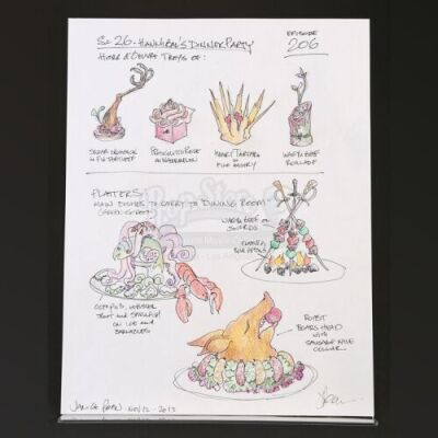 HANNIBAL - "Futamono"Hand-Drawn Party Dishes Concept Illustration