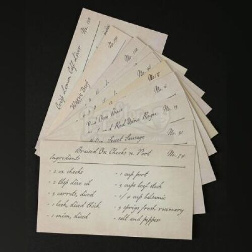 HANNIBAL - Hannibal's (Mads Mikkelsen) "Beef Tongue with Horseradish" Recipe Card and Others