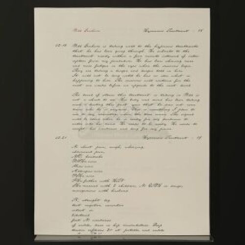 HANNIBAL - Set of Extra Prints of Hannibal Lecter's (Mads Mikkelsen) Psychiatric Notes on Will Graham (Hugh Dancy)