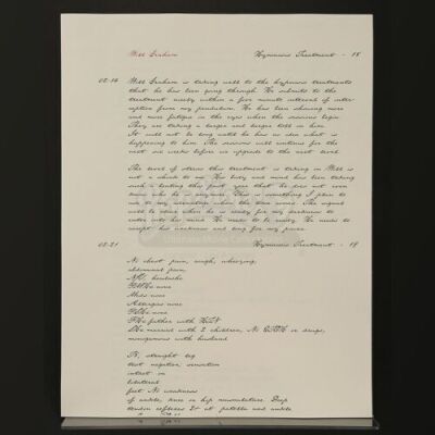HANNIBAL - Set of Extra Prints of Hannibal Lecter's (Mads Mikkelsen) Psychiatric Notes on Will Graham (Hugh Dancy)