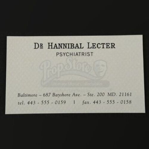 HANNIBAL - Hannibal Lecter's (Mads Mikkelsen) Business Card