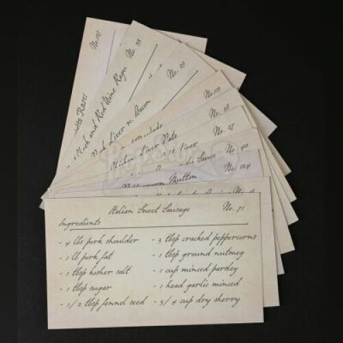 HANNIBAL - Hannibal's (Mads Mikkelsen) "Prosciutto Roses" Recipe Card and Other Cards