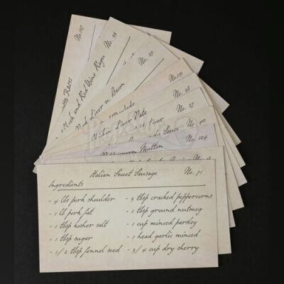 HANNIBAL - Hannibal's (Mads Mikkelsen) "Prosciutto Roses" Recipe Card and Other Cards