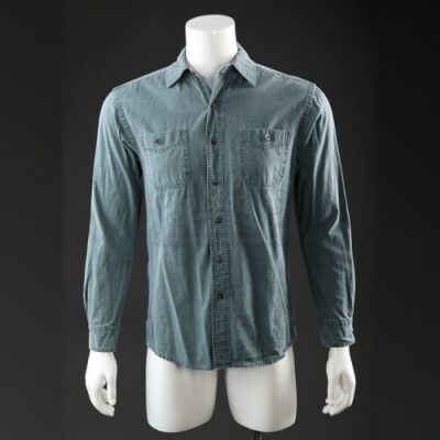 HANNIBAL - Will Graham's (Hugh Dancy) Teal Long Sleeve Shirt