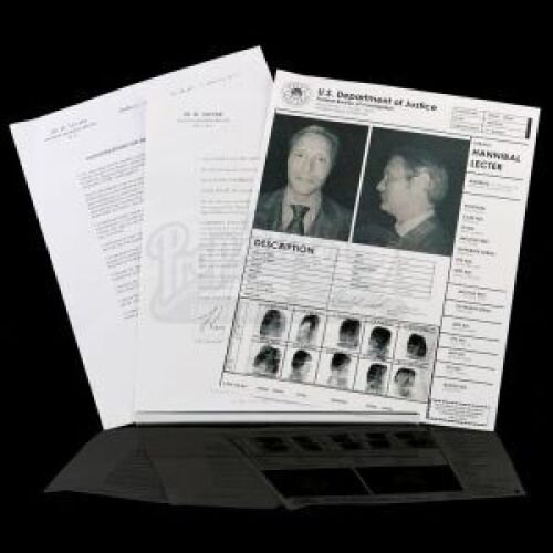 HANNIBAL - Set of Hannibal Lecter's (Mads Mikkelsen) FBI Record Sheet and Psychiatry Letters