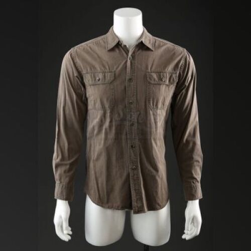 HANNIBAL - Will Graham's (Hugh Dancy) "Ceuf " Brown Long Sleeve Shirt