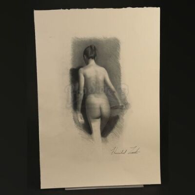 HANNIBAL - Hannibal Lecter's (Mads Mikkelsen) "Entree" Nude Woman's Back Printed Illustration