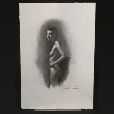 HANNIBAL - Hannibal Lecter's "Takiawase" Nude Woman's Profile Printed Illustration