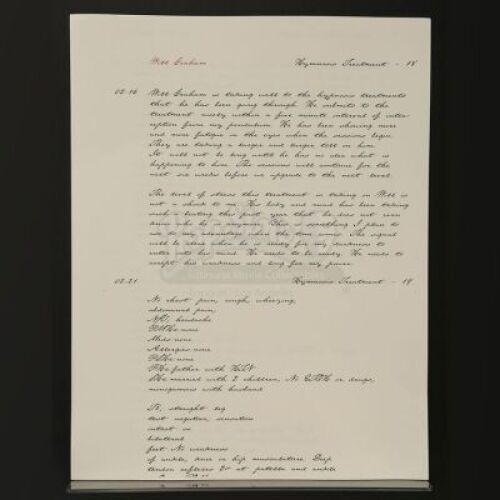 HANNIBAL - Set of Hannibal Lecter's (Mads Mikkelsen) Psychiatric Notes on Will Graham (Hugh Dancy)