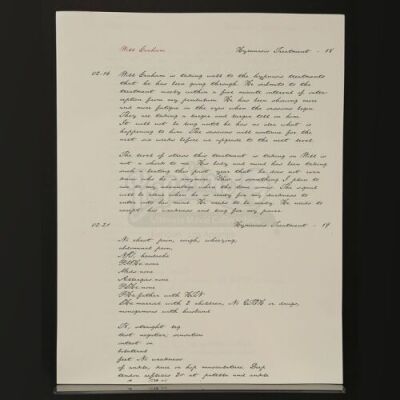 HANNIBAL - Set of Hannibal Lecter's (Mads Mikkelsen) Psychiatric Notes on Will Graham (Hugh Dancy)