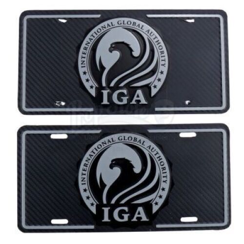 Lot # 110 - All Seasons : Two International Global Authority License Plates