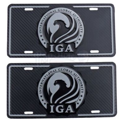 Lot # 141 - All Seasons : Two International Global Authority License Plates