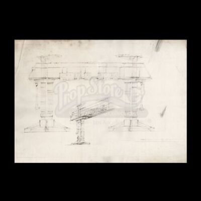 Lot # 24 - Harry Lange Auction - Print of Spaceship Service Gantry