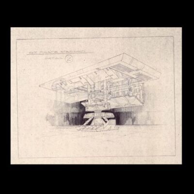 Lot # 52 - Harry Lange Auction - Print of Pirate Ship Exterior Detail