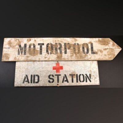 Motor Pool and Aid Station Sign Set