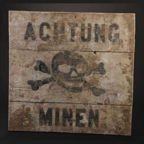 German Mine Warning Sign