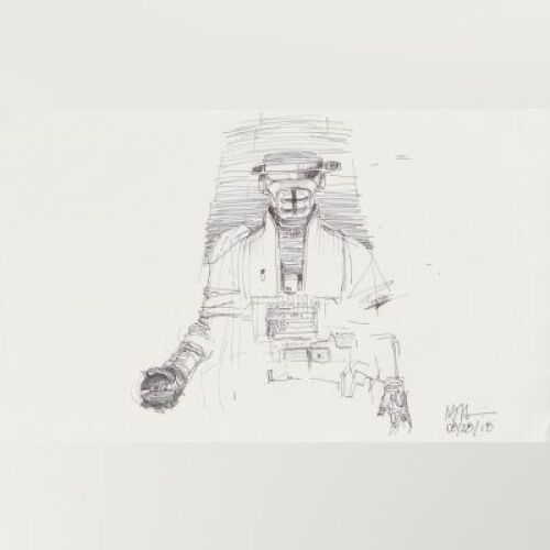 Lot # 11: Boushh Sketch - with Thermal Detonator