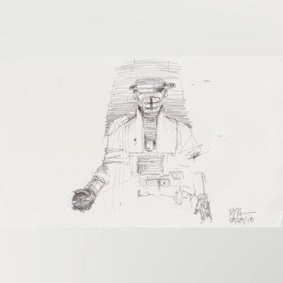 Lot # 11: Boushh Sketch - with Thermal Detonator