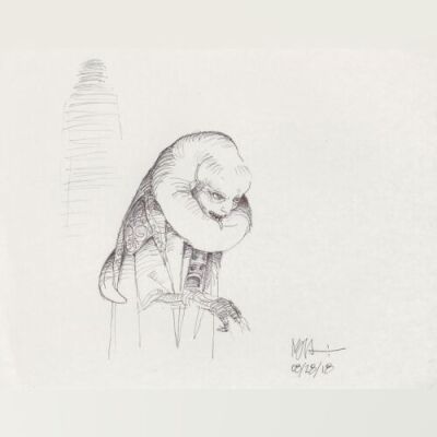 Lot # 21: Bib Fortuna Sketch