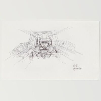 Lot # 27: Luke Skywalker in Snowspeeder Sketch