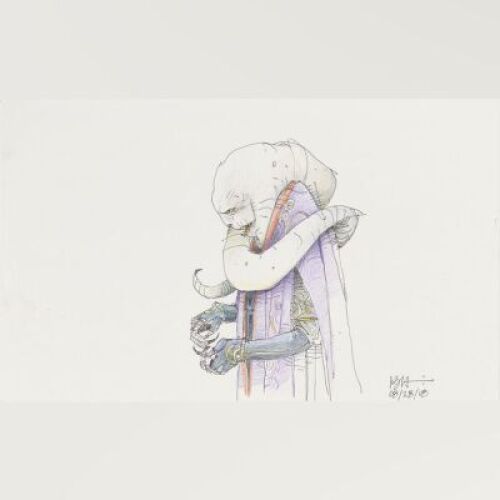 Lot # 30: Bib Fortuna Colored Sketch