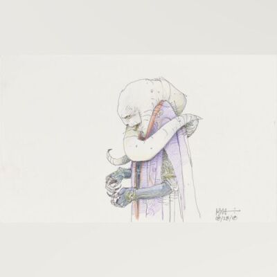 Lot # 30: Bib Fortuna Colored Sketch