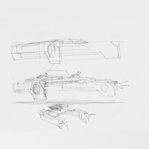 Lot # 33: Loose Hoth Tank Sketches