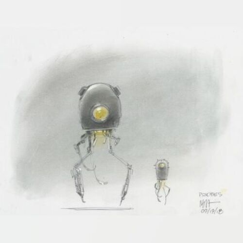 Lot # 43: Imperial Probe Colored Design Sketches