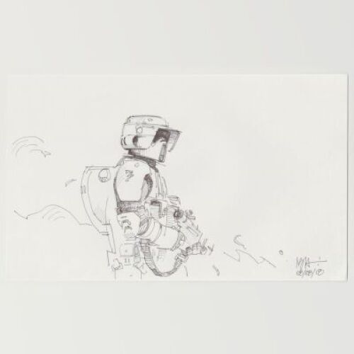 Lot # 46: Scout Trooper Sketch