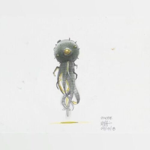 Lot # 49: Imperial Probe Colored Design Sketch