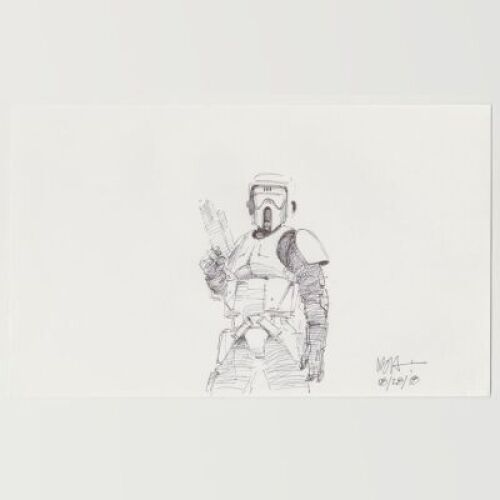 Lot # 54: Scout Trooper Sketch