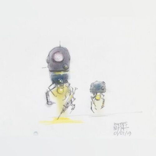 Lot # 55: Imperial Probe Colored Design Sketch