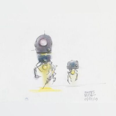 Lot # 55: Imperial Probe Colored Design Sketch