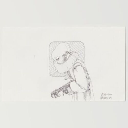 Lot # 62: Bib Fortuna Sketch - Hunched Over