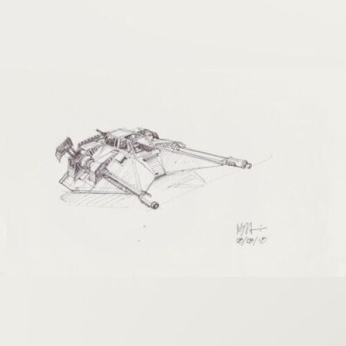 Lot # 64: Rebel Snowspeeder Sketch - with Air Brake