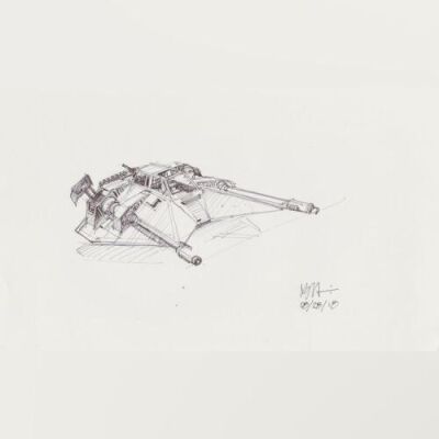 Lot # 64: Rebel Snowspeeder Sketch - with Air Brake