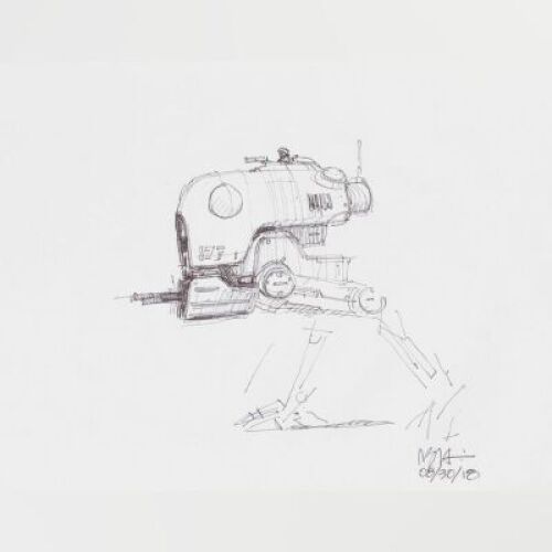 Lot # 65: Two-legged Walker Sketch - Profile