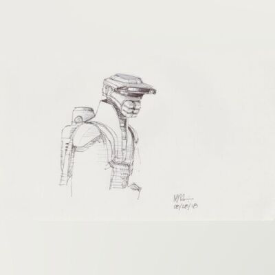 Lot # 72: Loose Boushh Sketch - with backpack